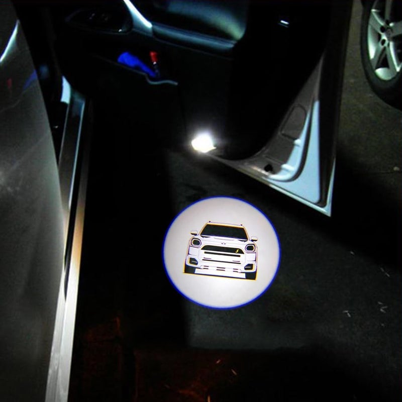 akarin 2Pcs Door Lights Logo for Mi ni r55 r56 r57 r58 r59 r60 r51 f54 f56 f55 f57 f60 f65 u25 Puddle Lights Car Door Logo Lights Projector Courtesy LED Ghost Shadow Lamps Accessories (u25) - Image 1